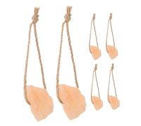 VERDANVERSE 6pcs Pink Salt Lick Blocks Natural Mineral Salt Block on Rope 30-50g for Horses Cattle Deer Livestock Nutrition