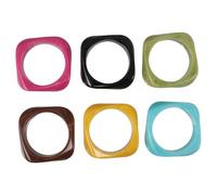 VERDANVERSE 6pcs Retro Acrylic Bracelets Wrist Bands Jewelry Bangles Square Bracelet Wristbands for Women Fashionable Wristbands Acrylic Retro Girl Cuff Bangle