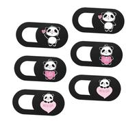 VERDANVERSE 6pcs Webcam Cover Slide Set Cute Pink Panda Design, Laptop Camera Privacy Protector for Tablet and Computer, Compatible Devices, Lightweight Privacy Shield for Travel and Work