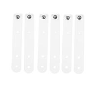 VERDANVERSE 6pcs White Leather Cable Organizers Thin Compact Cord Holders for Data Line Supplies Easy Desktop and Travel Use Lightweight Cable Management Straps for Headphones