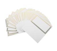 VERDANVERSE 80pcs Folding Wedding Place Cards with Gold Foil Border Blank Table Name Tents for Seating Arrangement Elegant Party and Festival Supplies with Smooth Paper for DIY Events