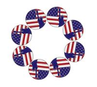 VERDANVERSE 8Pcs Independence Day Pin Patriotic American Souvenir Brooches with Enamel Usa Flag and Statue of Liberty Designs Metal Lapel Pins for Memorial Day Celebration and Clothing