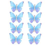 VERDANVERSE 8pcs Mini Butterfly Hair Clips Cute Blue Purple Hair Clamps for Women Durable Non Fading for Straight Curly Ponytail Braids Weddings Proms Beach Parties