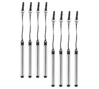 VERDANVERSE 8Pcs Mini Capacitive Stylus Pens for Touchscreen Devices Portable Tiny Pen Set with Copper Tube Compact Short Stylus for Phones Tablets and Computers with Lanyard