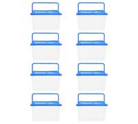 VERDANVERSE 8pcs Transparent Reptile Container with Secure Lid Portable Plastic Turtle Tank for Lizard Spider Frog Breeding and Indoor Pet Habitat Clear Spacious Enclosure for Tortoise and