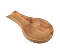 VERDANVERSE Acacia Wood Spoon Rest for Stove Top Compact Kitchen Utensil Holder for Spoons Spatulas Forks Hand Polished Natural Wood Grain Decor for Counter and Dining Table Accessories