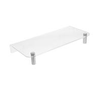 VERDANVERSE Acrylic Desktop Monitor Riser with Metal Legs Space Saving Laptop Holder Stand for Desk Organization Ergonomic Screen Stand to Reduce Neck Strain Office Display Rack