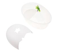 VERDANVERSE Acrylic Turtle Basking Platform with White Lid, Small Tortoise Terrace for Terrarium Habitat, Reptile Resting Dock Suitable for Turtles and Tortoises in Aquarium Enclosures