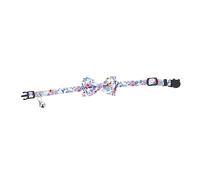 VERDANVERSE Adjustable Bow Knot Cat Collar with Blue White Floral Pattern Soft Pet Neck Decor for Kittens and Small Dogs Festive Party Accessory Safe and Comfortable Fit
