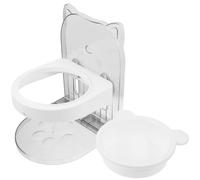 VERDANVERSE Adjustable Elevated Cat Food Bowl with Spill Design Pet Supply for Enhanced Dining Comfort for Cats and Small Dogs