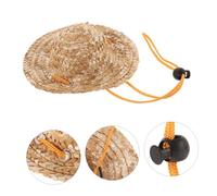 VERDANVERSE Adjustable Hat for Small Dogs and Cats Garden and Beach Sun Protection Bucket Hat with Elastic Chin Strap Breathable Woven Design to Shield Eyes From Bright Sunlight