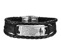 VERDANVERSE Adjustable Leather Punk Bracelet for Men Braided Wristband Unique Stylish Gift From Mom to Cool Accessory for Parties and Everyday Wear