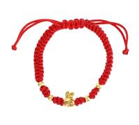 VERDANVERSE Adjustable Red Braided Bracelet for Women Handmade Rabbit Year Wristlet with Lucky Chinese Zodiac Protection Bright Festive Wrist Decoration Year and Special Occasions