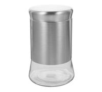 VERDANVERSE Airtight Glass Spice Jar with Stainless Steel Seal Food Grade Kitchen Storage Container for Salt Pepper Sugar Honey Easy to Hold and Sprinkle Space Saving Design for Home and