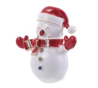 VERDANVERSE Alloy Enamel Snowman Brooch Pin for Women - Cute Christmas Winter Coat Accessory, Xmas Party Favor Badge, Holiday Dress Decoration