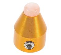 VERDANVERSE Aluminium Alloy Tuning Fork Base 8mm Universal Crystal Feet Stand Pink Crystal Surface Replacement Part for Meditation and Sound Therapy Accessories