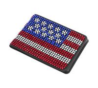 VERDANVERSE American Flag Rhinestone Driver's License Case Car Document Organizer with Sparkling Design for Women Men Teens Stylish Vehicle Interior Accessory and Registration Card Holder