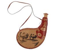 VERDANVERSE Ancient Style Leather Water Bag Portable Canteen for Wine Water Lightweight Retro Design for Camping Hiking Outdoor Adventures Safe Durable Home Photo Prop