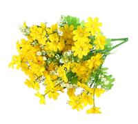 VERDANVERSE Artificial Daisy Bouquet with Delicate Workmanship Silk Flowers 3pcs and Vivid Realistic Design in Yellow for Shop and Patio Decoration