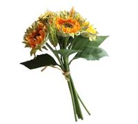 VERDANVERSE Artificial Sunflower Bouquet No Fallen Leaves and Forever Blooming with Yellow Cloth Flowers for Kitchen Table or Bar Home Decor