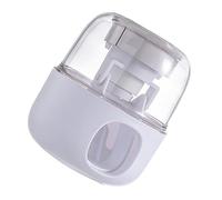 VERDANVERSE Automatic Wall Mounted Toothpaste Squeezer with Multipurpose Storage Holder Punch Installation Compact White Bathroom Organizer for Home and Hotel Use