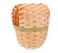 VERDANVERSE Bamboo Bird House Woven Nest Hook Handmade Natural Outdoor Garden Shelter Decorate for Birds Nesting Place