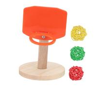 VERDANVERSE Bird Shooting Toy Parrot Training Educating Basketball Stand for Birds Mini Basketball Game for Home Use Random Color