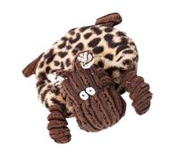 VERDANVERSE Bite-resistant Plush Dog Chewing Hippopotamus Brown with Sound Educational Pet for Reducing Destructive Behavior Interactive Cartoon Animal Plaything for Home and Shop