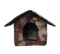 VERDANVERSE Breathable Outdoor Cat House Insulated Shelter for Cats Cozy and Secure Pet Nest Easy Installation Aesthetic Design Desert Camouflage