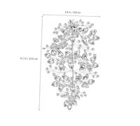 VERDANVERSE Bridal Headwear Wedding Headpiece for Bride Bridal Headpieces for Wedding Rhinestone Hair Accessories for Women Hair Vine Silver Crystal