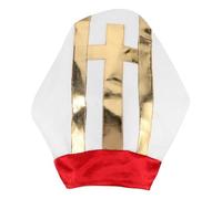 VERDANVERSE Bright Fade-resistant Priest Costume Hat for Halloween and Church Play Authentic Clerical Liturgical Headpiece Catholic Cardinal and Saint Accessory Adult Men S Religious Party