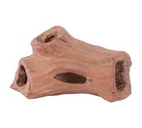 VERDANVERSE Ceramic Escape Hole House for Reptiles and Fish, Pottery Clay Breeding Nest with Rotten Tree Shape, Decoration and Shelter for Place Where Reptile or Fish Live Random Color