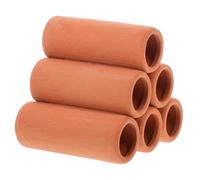 VERDANVERSE Ceramic Fish Tank Cave Shrimp Habitat Aquarium Hides Ornaments Terracotta Multi-Hole Breeding Tube Cichlid Betta Fish Hideout Decor