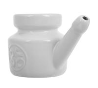 VERDANVERSE Ceramic Sinus Rinse Bottle 350ml Nasal Wash Cleaner Pot White Reusable Neti Pot for Adult Sinus Irrigation and Nasal Lavage