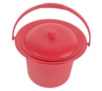 VERDANVERSE Chamber Pot with Lid for Weddings Portable Urine Container for Adults Easy to Clean Spittoon Travel-Friendly Urinal with Non-Slip Base Practical Design for Home Use