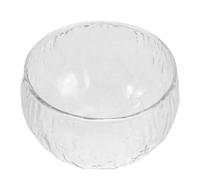 VERDANVERSE Clear Textured Glass Matcha Bowl Microwave Safe Japanese Chawan with Anti-Slip Hammered Design for Whisking Mixing and Serving Green Tea Porridge