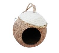 VERDANVERSE Coconut Shell Bird Nest Natural Pet Nest for Hamsters and Birds for Small Pet Sleeping and Nesting Made of Material for Outdoor Indoor Use