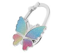 VERDANVERSE Colorful Butterfly Purse Hook Hanger for Table Desk, Foldable Metal Handbag Holder for Women’s Bags, Portable Bag Hanger Accessory for Office and Travel