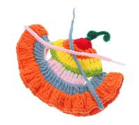 VERDANVERSE Colorful Knitted Cat Hat with Ear Holes Soft Pet Costume Beanie for Small Cats Humorous Party Accessory for Birthdays Halloween and Themed Gatherings Comfortable Fit and Warm