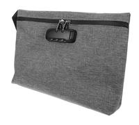 VERDANVERSE Combination Lock Storage Bag Zippered Closure, Portable Locking Money Organizer for Business and Outdoor Use, Dark Grey Secure Bank Bag for Cash and Documents