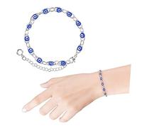 VERDANVERSE Copper Bracelet Evil Eye Wristband for Women Stylish Hand Jewelry Silver Base Blue Accent Unique Craft Accessory for Birthday Christmas Mother's Day Gifts