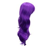 VERDANVERSE Cosplay Wig Long Curly Synthetic Hairpiece Purple Natural Look Comfortable Ventilative for Party Dancing Stage Performance