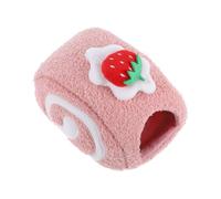 VERDANVERSE Cotton Small Animal Nest with Cute Roll Design Warm Plush Hideout House for Hamsters and Small Pets Detachable and Easy to Clean Cozy Bed for Rabbits and Dwarf Hamsters