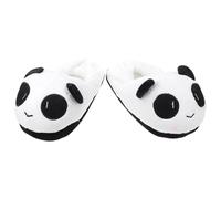 VERDANVERSE Couples Plush Winter Slippers for Women and Men, Anti-Skid Indoor Floor Shoes with Back Heel Cover, Warm Cotton Footwear for Autumn and Winter Home Use, Cute Smiling Panda Design