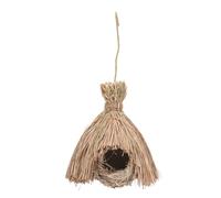 VERDANVERSE Creative Drop-shaped Hanging Bird Nest Straw Birdhouse for Garden and Tree Trunk, Eco-friendly Bird Breeding Shelter Suitable for Outdoor Use and Birdcage Accessories