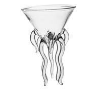 VERDANVERSE Creative Octopus Cocktail Glass for Home Bar Unique Jellyfish Design Wine and Mojito Glass Smooth Touch High Footed Cup for Party Supplies and Table Decor