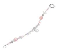 VERDANVERSE Crystal Butterfly Phone Charm Strap with Beaded Wrist Lanyard Versatile Mobile Phone Hanging Rope for Keys Wallets and Purses Alloy and Artificial Crystal Decoration for Hands Use