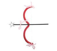 VERDANVERSE Cupid Costume Accessories Mini Bow and Silver Star Arrow Set for Adults, Valentine's Day Party Favor and Wedding Cosplay Prop, Romantic Bow and Arrow Dress-up Accessory