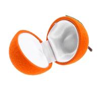 VERDANVERSE Cute Orange Fruit-shaped Engagement Ring Box for Wedding Jewelry Storage Compact Gift Case for Rings Necklaces Earrings for Proposal and Anniversary