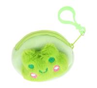 VERDANVERSE Cute Plush Frog Coin Pouch Soft Cartoon Wallet for Portable Change Purse with Cozy Storage for Keys Coins and Earbuds